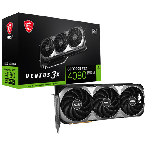 MSI GeForce RTX 4080 SUPER OC Ventus 3X 16GB GDDR6X Video Card