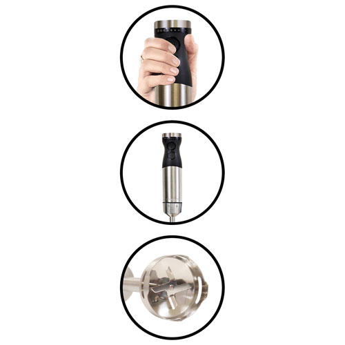 Kenmore 400-Watt Variable Speed Immersion Blender with Food Chopper and Whisk - Silver/Black