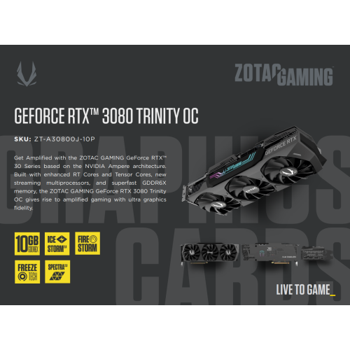 Refurbished(Good) - ZOTAC GAMING GeForce RTX 3080 Trinity OC