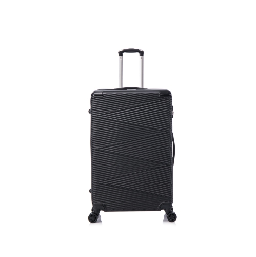VALISE RIGIDE 3 PIÈCES DE TOSCANO-INTRECCIARE AND DURABLE RÉSISTANT AUX RAYURES – NOIR