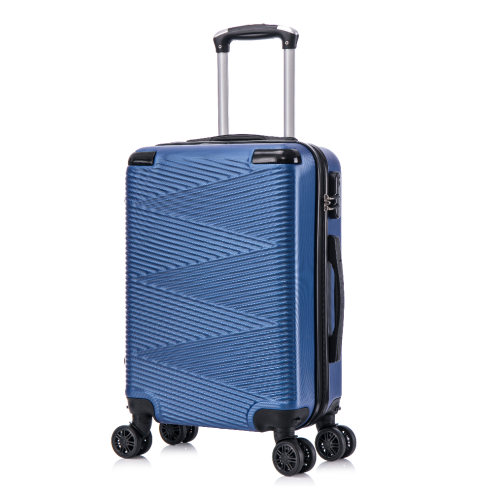 VALISE RIGIDE 3 PIÈCES DE TOSCANO-INTRECCIARE AND DURABLE RÉSISTANT AUX RAYURES – BLEU