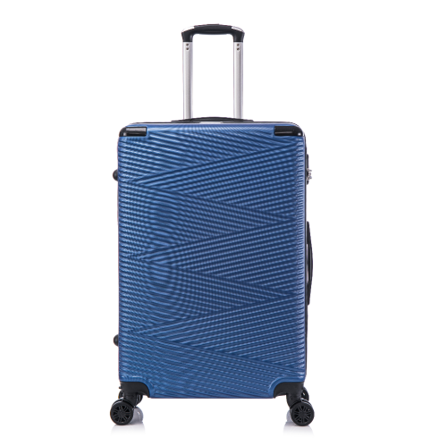 VALISE RIGIDE 3 PIÈCES DE TOSCANO-INTRECCIARE AND DURABLE RÉSISTANT AUX RAYURES – BLEU