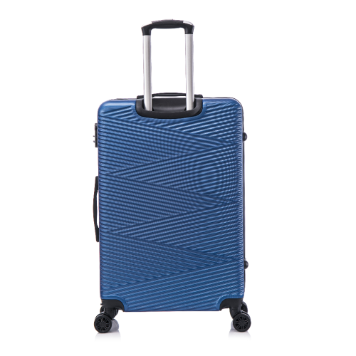 VALISE RIGIDE 3 PIÈCES DE TOSCANO-INTRECCIARE AND DURABLE RÉSISTANT AUX RAYURES – BLEU