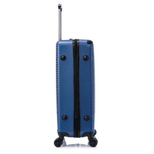VALISE RIGIDE 3 PIÈCES DE TOSCANO-INTRECCIARE AND DURABLE RÉSISTANT AUX RAYURES – BLEU