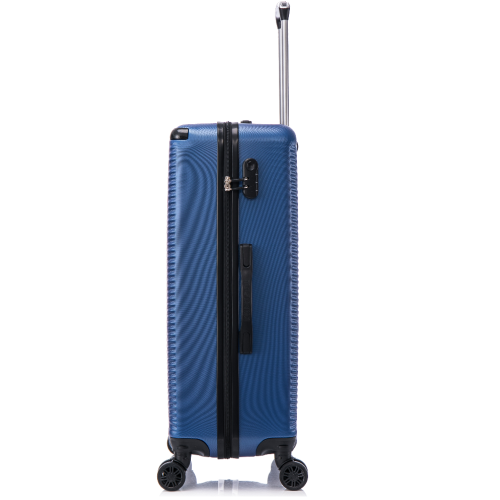 VALISE RIGIDE 3 PIÈCES DE TOSCANO-INTRECCIARE AND DURABLE RÉSISTANT AUX RAYURES – BLEU