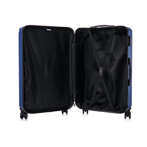 VALISE RIGIDE 3 PIÈCES DE TOSCANO-INTRECCIARE AND DURABLE RÉSISTANT AUX RAYURES – BLEU