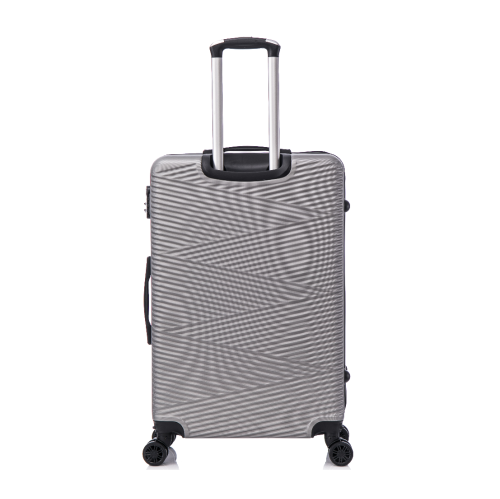 VALISE RIGIDE DE 3 PIÈCES DE TOSCANO-INTRECCIARE AND DURABLE RÉSISTANT AUX RAYURES, GRIS
