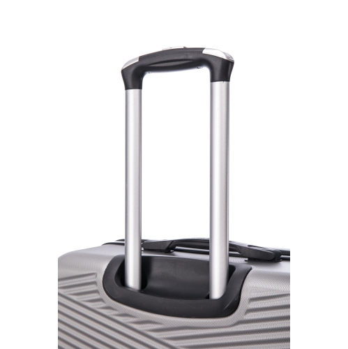 VALISE RIGIDE DE 3 PIÈCES DE TOSCANO-INTRECCIARE AND DURABLE RÉSISTANT AUX RAYURES, GRIS