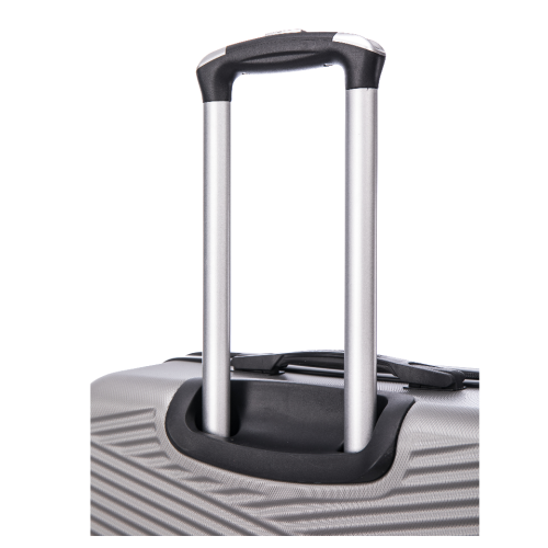 VALISE RIGIDE DE 3 PIÈCES DE TOSCANO-INTRECCIARE AND DURABLE RÉSISTANT AUX RAYURES, GRIS