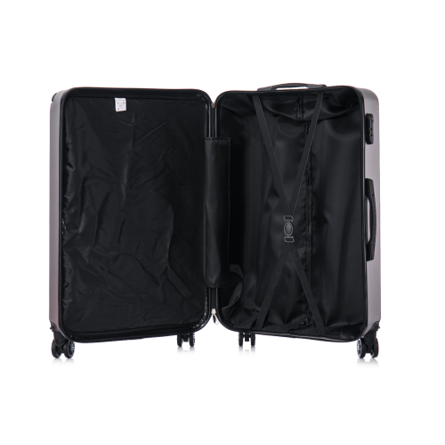 VALISE RIGIDE DE 3 PIÈCES DE TOSCANO-INTRECCIARE AND DURABLE RÉSISTANT AUX RAYURES, GRIS