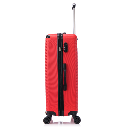 VALISE RIGIDE 3 PIÈCES DE TOSCANO-INTRECCIARE AND DURABLE RÉSISTANT AUX RAYURES - VERMILION RED