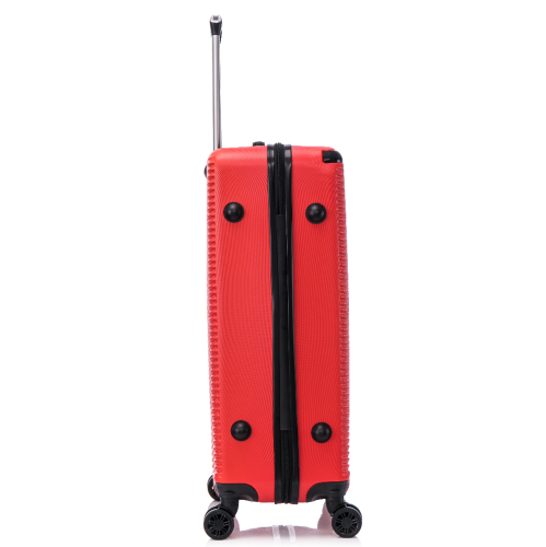 VALISE RIGIDE 3 PIÈCES DE TOSCANO-INTRECCIARE AND DURABLE RÉSISTANT AUX RAYURES - VERMILION RED