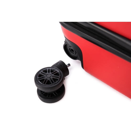 VALISE RIGIDE 3 PIÈCES DE TOSCANO-INTRECCIARE AND DURABLE RÉSISTANT AUX RAYURES - VERMILION RED