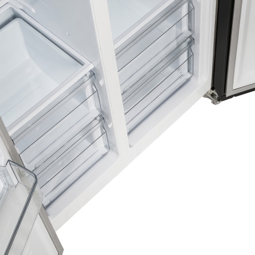 Forno Salerno Espresso 33-inch Side-by-Side 15.6 Cu.Ft. Black Refrigerator