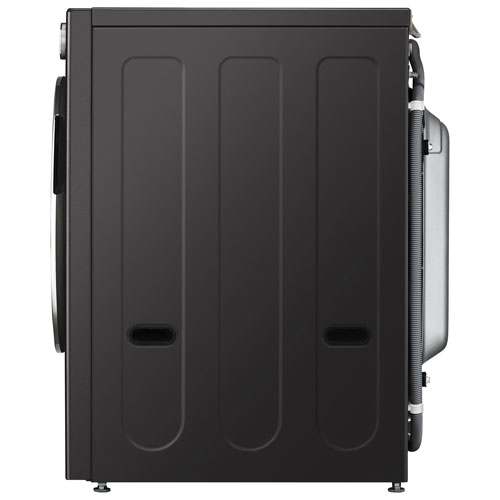 LG 5.7 Cu. Ft. High Efficiency Electric Washer & Dryer Combo (WM6998HBA) - Black Steel