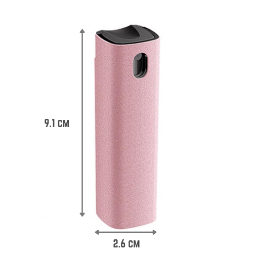 BATTPIT All-in-One Fingerprint-Proof Screen Cleaner Water Mist Spray & Wipe Cleaner with Microfiber for All Phones, Laptop and Tablet Screens (Pink)