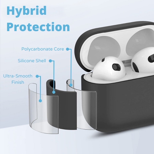 BATTPIT AirPods Pro Case 3 Colour Pack, Full Protective Shockproof [Blue/Red/Black]