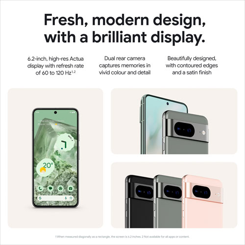 Rogers Google Pixel 8 128GB - Obsidian - Monthly Financing