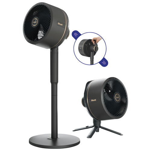 Shark FlexBreeze Oscillating Pedestal Fan With InstaCool Mist Attachment - 13.78" - White