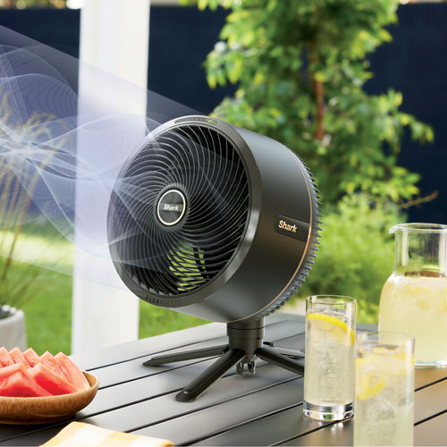 Shark FlexBreeze Oscillating Pedestal Fan With InstaCool Mist Attachment - 13.78" - White
