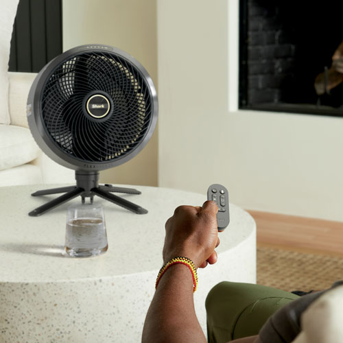 Shark FlexBreeze Oscillating Pedestal Fan With InstaCool Mist Attachment - 13.78" - White