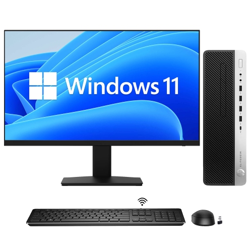 Refurbished - Desktop PC HP EliteDesk 800 G4 SFF High-Performance Computer - Windows 11 Pro - Intel Hexa-Core i5 8th Gen - 16GB DDR4 RAM - 2TB NVMe