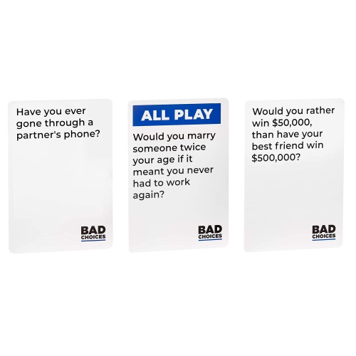 BAD CHOICES Bundle Card Game