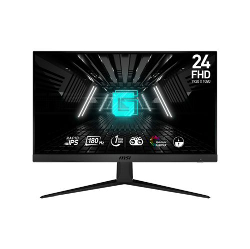 MSI  24" Fhd 180Hz 1Ms 16:9 Rapid Ips Tilt Adjustment Flat Gaming Monitor, G2412F