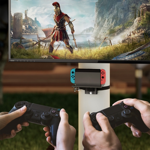 ZeboZap DIY Floating Shelf for Soundbars, Gaming Consoles | NO Drill | Pole Mount Shelf | Gazebo Shelf | Holds 7lbs | Fits 3"-16" Pole | Weatherproof