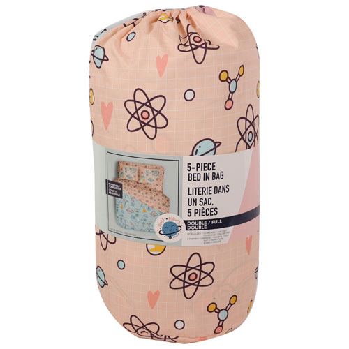 Nemcor 5-Piece Reversible Bed Set - Double - Science