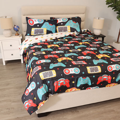 Nemcor 5-Piece Reversible Bed Set - Double - Gamer