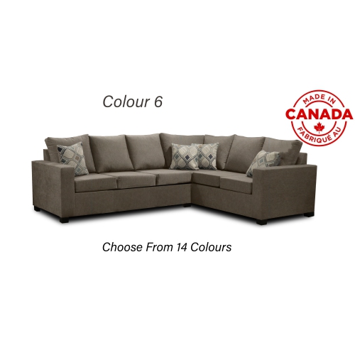 Infinite Imports – canapé modulaire gauche 302 places - fabriqué au Canada avec 2 coussins décoratifs gratuits et EXPÉDITION GRATUITE