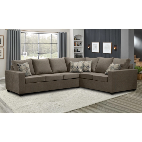Infinite Imports – canapé modulaire gauche 302 places - fabriqué au Canada avec 2 coussins décoratifs gratuits et EXPÉDITION GRATUITE