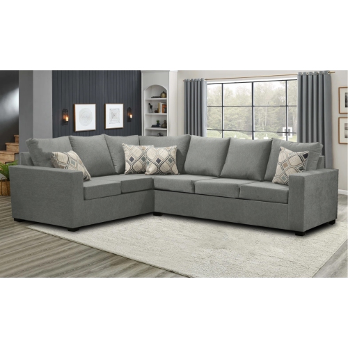 Infinite Imports – canapé modulaire droit 302 places - fabriqué au Canada avec 2 coussins décoratifs gratuits et EXPÉDITION GRATUITE