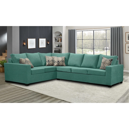 Infinite Imports – canapé modulaire droit 302 places - fabriqué au Canada avec 2 coussins décoratifs gratuits et EXPÉDITION GRATUITE