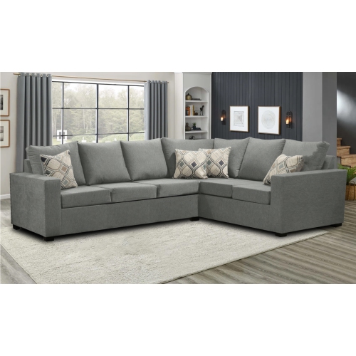 Infinite Imports – canapé modulaire gauche 302 places - fabriqué au Canada avec 2 coussins décoratifs gratuits et EXPÉDITION GRATUITE