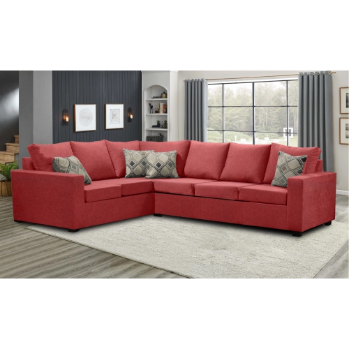 Infinite Imports – 302 Facing Right Sectional Sofa - Made In Canada With 2 Free Throw Pillows & FREE SHIPPING
