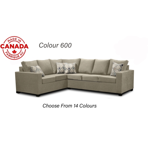 Infinite Imports – canapé modulaire droit 302 places - fabriqué au Canada avec 2 coussins décoratifs gratuits et EXPÉDITION GRATUITE