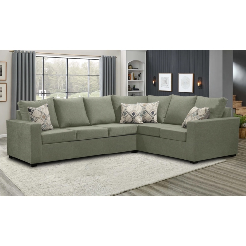 Infinite Imports – canapé modulaire gauche 302 places - fabriqué au Canada avec 2 coussins décoratifs gratuits et EXPÉDITION GRATUITE