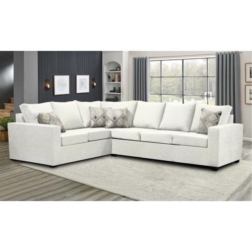 Infinite Imports – canapé modulaire droit 302 places - fabriqué au Canada avec 2 coussins décoratifs gratuits et EXPÉDITION GRATUITE