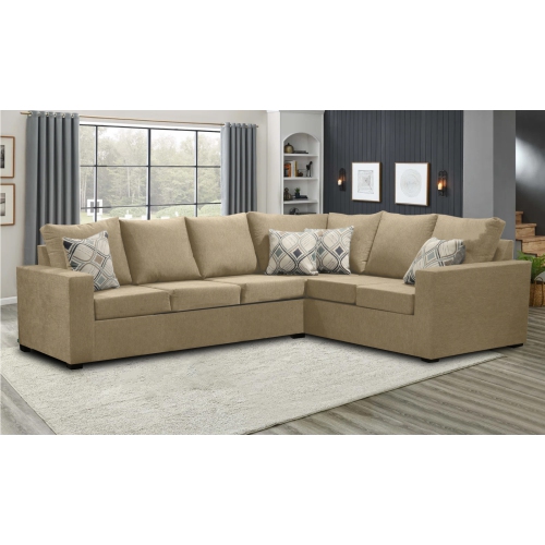 Infinite Imports – 302 Facing Left Sectional Sofa - Made In Canada With 2 Free Throw Pillows & FREE SHIPPING
