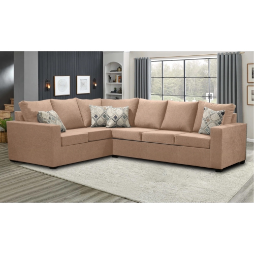 Infinite Imports – 302 Facing Right Sectional Sofa - Made In Canada With 2 Free Throw Pillows & FREE SHIPPING