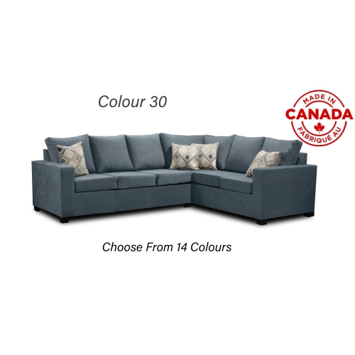 Infinite Imports – canapé modulaire gauche 302 places - fabriqué au Canada avec 2 coussins décoratifs gratuits et EXPÉDITION GRATUITE