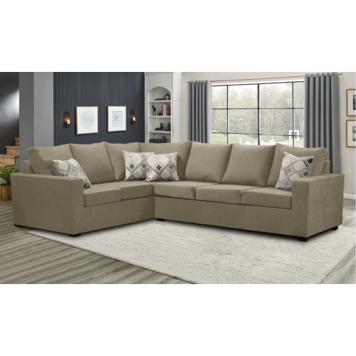 Infinite Imports – 302 Facing Right Sectional Sofa - Made In Canada With 2 Free Throw Pillows & FREE SHIPPING