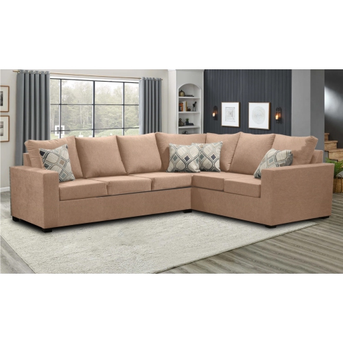 Infinite Imports – 302 Facing Left Sectional Sofa - Made In Canada With 2 Free Throw Pillows & FREE SHIPPING