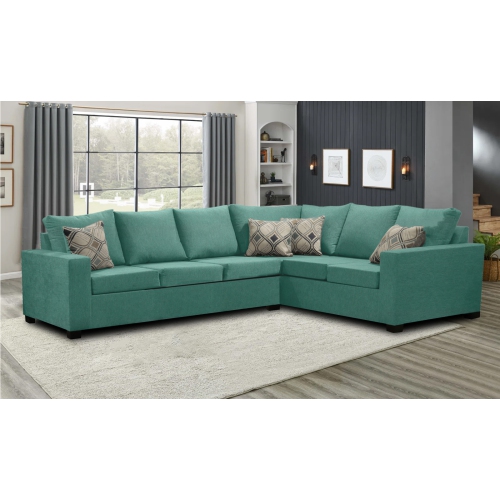 Infinite Imports – 302 Facing Left Sectional Sofa - Made In Canada With 2 Free Throw Pillows & FREE SHIPPING