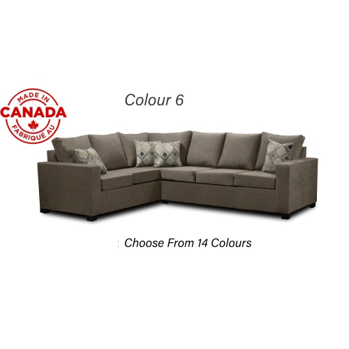 Infinite Imports – canapé modulaire droit 302 places - fabriqué au Canada avec 2 coussins décoratifs gratuits et EXPÉDITION GRATUITE