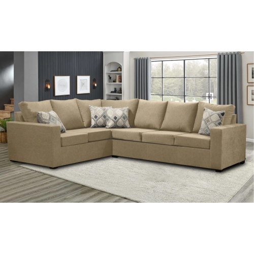 Infinite Imports – 302 Facing Right Sectional Sofa - Made In Canada With 2 Free Throw Pillows & FREE SHIPPING