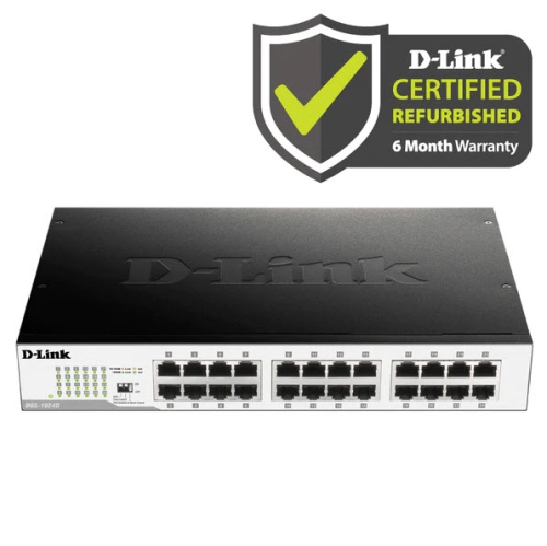 Remis à neuf - Commutateur non géré Gigabit à 24 ports de D-Link - DGS-1024&nbsp;deniers/RE