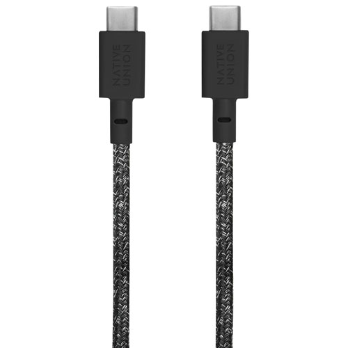 Native Union 1.2m (3.9 ft.) USB-C to USB-C Cable (BELT-C-CS-BLK-2-NP) - Cosmo Black